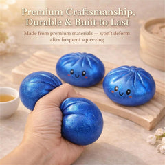 Colorful Dumpling Squishy Anti-stress Squeeze Balls Blind Box  Steamed Stuffed Bun Super Soft Slow Rebound Adults Birthday Gifts