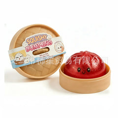 Giant Squishies Glitter Dumpling Stress Ball Slow Rising Fidget Toy for Home Office Travel - Stress Relief Dumpling Bun Toy