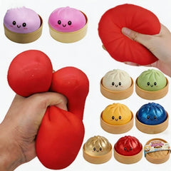 Giant Squishies Glitter Dumpling Stress Ball Slow Rising Fidget Toy for Home Office Travel - Stress Relief Dumpling Bun Toy