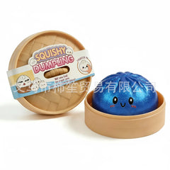 Giant Squishies Glitter Dumpling Stress Ball Slow Rising Fidget Toy for Home Office Travel - Stress Relief Dumpling Bun Toy