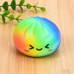 Colorful Dumpling Squishy Anti-stress Squeeze Balls Blind Box  Steamed Stuffed Bun Super Soft Slow Rebound Adults Birthday Gifts