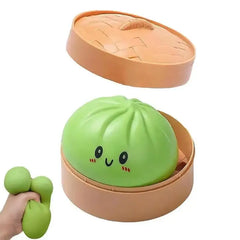 Colorful Dumpling Squishy Anti-stress Squeeze Balls Blind Box  Steamed Stuffed Bun Super Soft Slow Rebound Adults Birthday Gifts