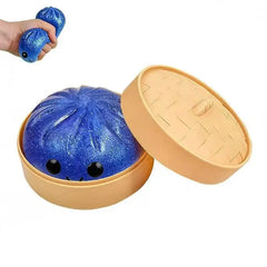 Colorful Dumpling Squishy Anti-stress Squeeze Balls Blind Box  Steamed Stuffed Bun Super Soft Slow Rebound Adults Birthday Gifts