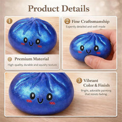 Colorful Dumpling Squishy Anti-stress Squeeze Balls Blind Box  Steamed Stuffed Bun Super Soft Slow Rebound Adults Birthday Gifts