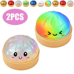 Colorful Dumpling Squishy Anti-stress Squeeze Balls Blind Box  Steamed Stuffed Bun Super Soft Slow Rebound Adults Birthday Gifts