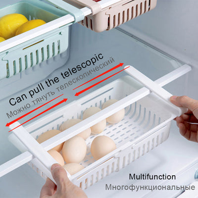 Adjustable Under-Shelf Refrigerator Organizer Drawer